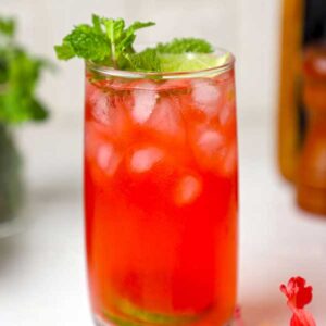 Iced Lychee Hibiscus Tea